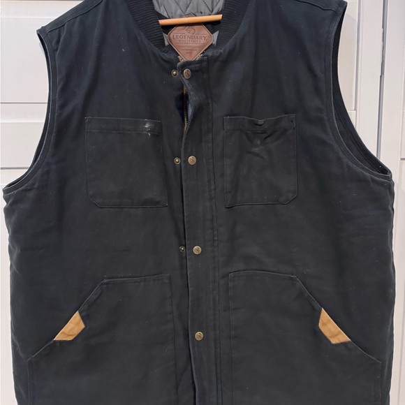Legendary Whitetails Other - Legendary Whitetails Carry Concealed Black Work Vest with Tan Pocket Accents